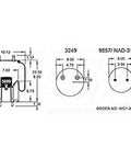 Dayton Parts 352-6258 Air Spring - Rolling Lobe