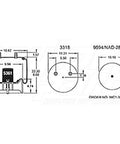 Dayton Parts 352-8093 Air Spring - Rolling Lobe