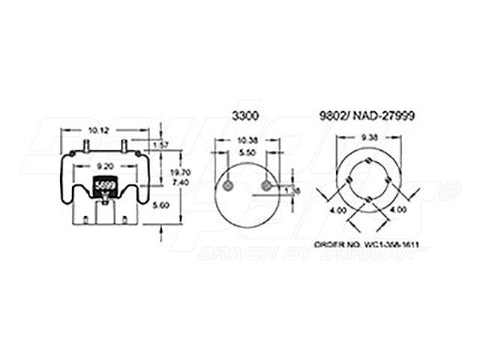 Dayton Parts 352-8710 Air Spring - Rolling Lobe