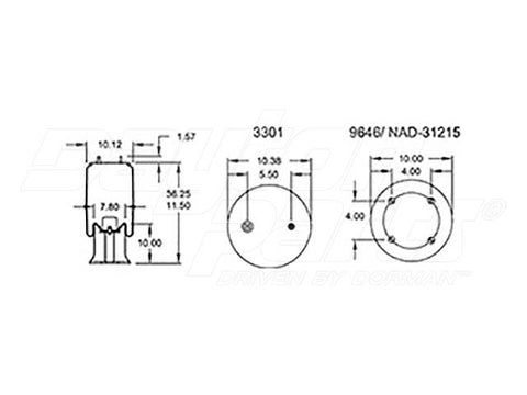 Dayton Parts 352-8724 Air Spring - Rolling Lobe