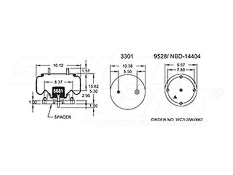 Dayton Parts 352-8737 Air Spring - Rolling Lobe