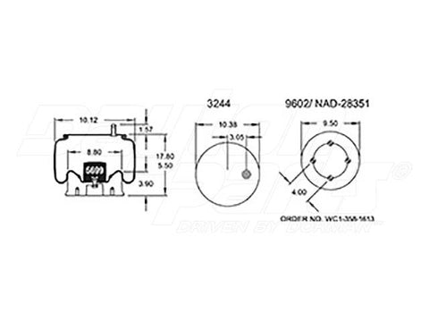 Dayton Parts 352-8740 Air Spring - Rolling Lobe