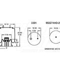 Dayton Parts 352-8748 Air Spring - Rolling Lobe