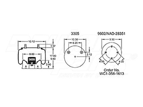 Dayton Parts 352-8753 Air Spring - Rolling Lobe