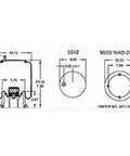 Dayton Parts 352-8855 Air Spring - Rolling Lobe