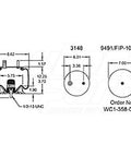 Dayton Parts 352-8997 Air Spring - Rolling Lobe