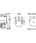 Dayton Parts 352-9026 Air Spring - Rolling Lobe