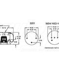 Dayton Parts 352-9036 Air Spring - Rolling Lobe