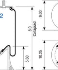 Dayton Parts 352-9082 Air Spring - Rolling Lobe