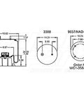 Dayton Parts 352-9134 Air Spring - Rolling Lobe