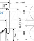 Dayton Parts 352-9194 Air Spring - Rolling Lobe
