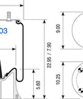 Dayton Parts 352-9203 Air Spring - Rolling Lobe