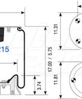 Dayton Parts 352-9215 Air Spring - Rolling Lobe