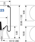 Dayton Parts 352-9223 Air Spring - Rolling Lobe
