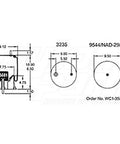 Dayton Parts 352-9293 Air Spring - Rolling Lobe