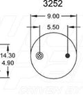 Dayton Parts 352-9379 Air Spring - Rolling Lobe