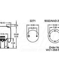 Dayton Parts 352-9394 Air Spring - Rolling Lobe