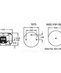 Dayton Parts 352-9402 Air Spring - Rolling Lobe