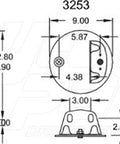 Dayton Parts 352-9470 Air Spring - Rolling Lobe