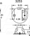 Dayton Parts 352-9472 Air Spring - Rolling Lobe