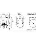 Dayton Parts 352-9484 Air Spring - Rolling Lobe