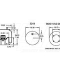 Dayton Parts 352-9581 Air Spring - Rolling Lobe