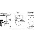 Dayton Parts 352-9644 Air Spring - Rolling Lobe
