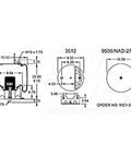 Dayton Parts 352-9656 Air Spring - Rolling Lobe