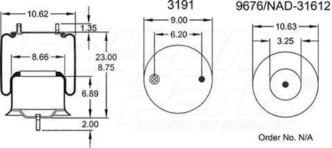 Dayton Parts 352-9782 Air Spring - Rolling Lobe