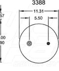 Dayton Parts 352-9811 Air Spring - Rolling Lobe