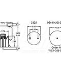 Dayton Parts 352-9922 Air Spring - Rolling Lobe