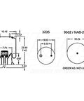 Dayton Parts 352-9923 Air Spring - Rolling Lobe