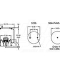 Dayton Parts 352-9936 Air Spring - Rolling Lobe