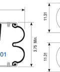 Dayton Parts 354-6801 Suspension - Convoluted Air Spring