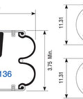 Dayton Parts 354-7136 Suspension - Convoluted Air Spring