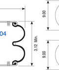 Dayton Parts 354-7404 Suspension - Convoluted Air Spring