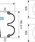 Dayton Parts 354-7405 Suspension - Convoluted Air Spring