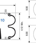 Dayton Parts 354-7410 Suspension - Convoluted Air Spring