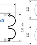 Dayton Parts 354-7443 Suspension - Convoluted Air Spring