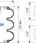 Dayton Parts 354-7798 Suspension - Convoluted Air Spring