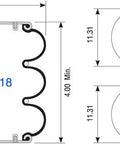 Dayton Parts 354-7808 Suspension - Convoluted Air Spring