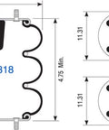 Dayton Parts 354-7818 Suspension - Convoluted Air Spring