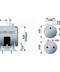 Dayton Parts 50405-002L Air Spring - Rolling Lobe