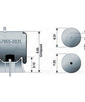 Dayton Parts 57965-002L Air Spring - Rolling Lobe