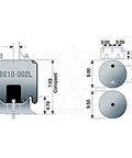 Dayton Parts 59010-002L Air Spring - Rolling Lobe