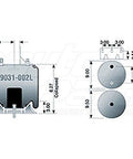 Dayton Parts 59031-002L Air Spring - Rolling Lobe