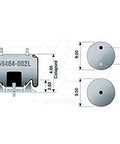 Dayton Parts 59484-002L Air Spring - Rolling Lobe
