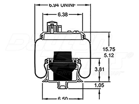 Dayton Parts 66349-002 Air Spring - Rolling Lobe