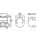 Dayton Parts 67391-002 Air Spring - Rolling Lobe