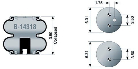 Dayton Parts B-14318 Air Spring - Rolling Lobe